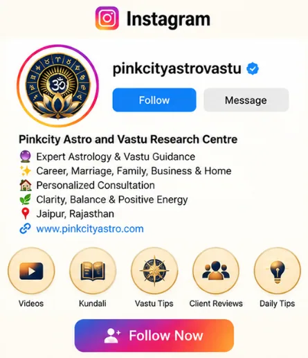 Pinkcity Astro and Vastu Research Centre Instagram profile